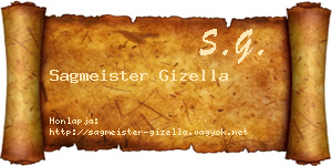 Sagmeister Gizella névjegykártya