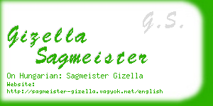 gizella sagmeister business card